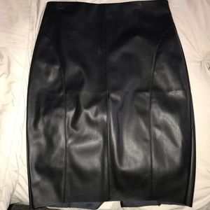 Express Leather Pencil Skirt